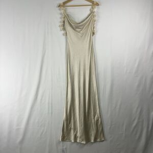 Self-Portrait Satin Flower Maxi Dress